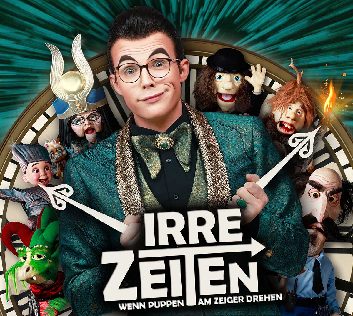 Roy Reinker mit Puppen