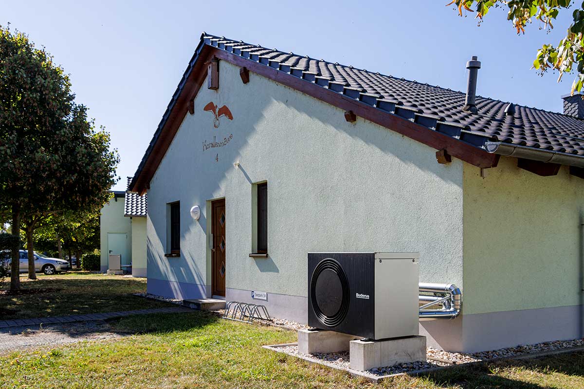 Haus mit Wärmepumpe