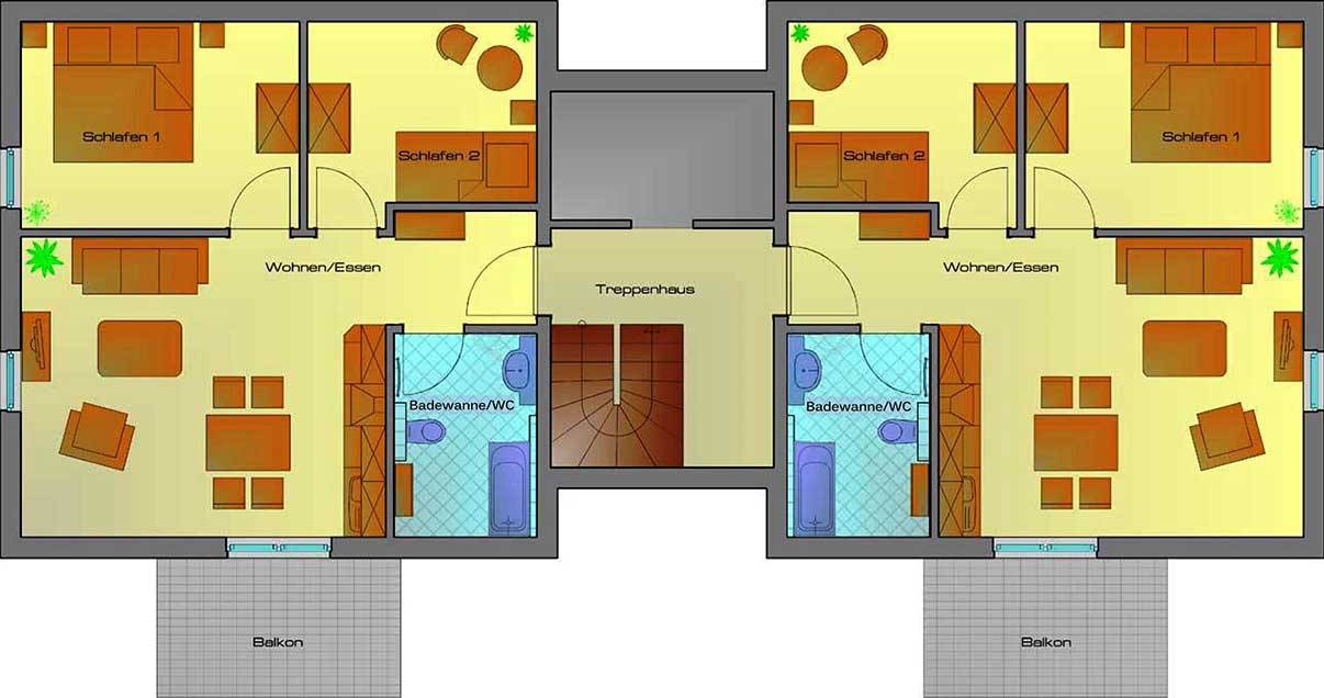 Grundriss Apartment Kormoran OG 1