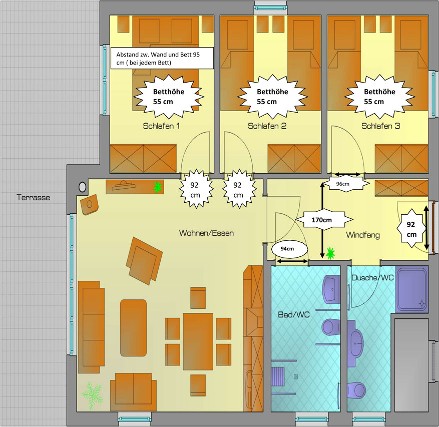 Grundriss Haus Silbermöwe behindertengerecht 2